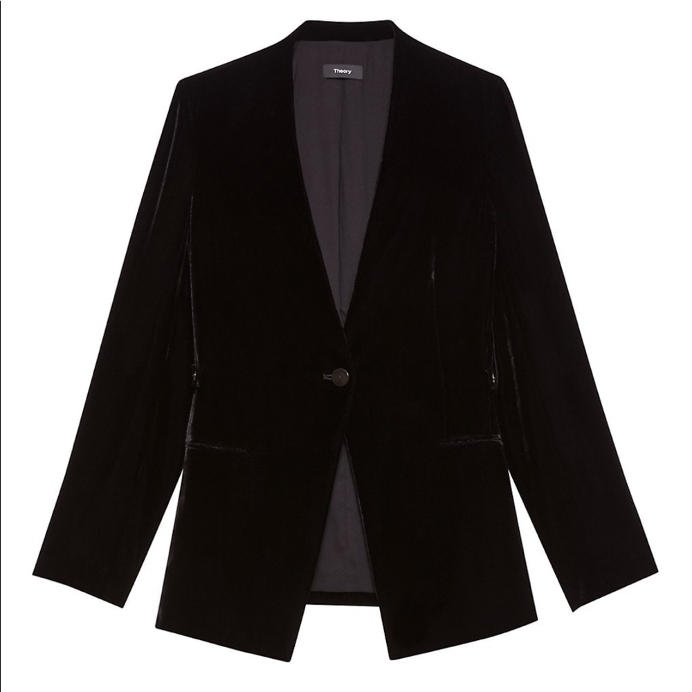 NWT Theory Velvet Waist Tab Jacket